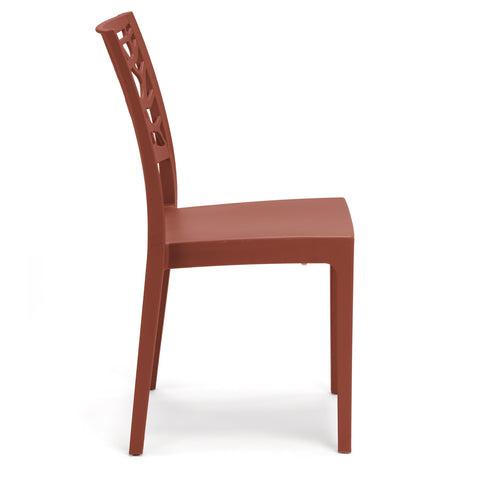 Sedia in polipropilene Teti impilabile Design moderno da Interno/Esterno