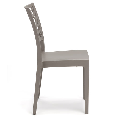 Sedia in polipropilene Teti impilabile Design moderno da Interno/Esterno