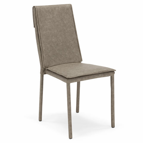 Sedia imbottita VINCENT per sala da pranzo in tessuto ignifugo Design moderno