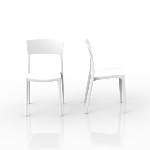 Sedia in polipropilene Zen impilabile Design moderno da Interno/Esterno