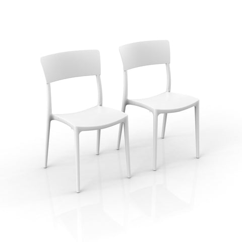 Sedia in polipropilene Zen impilabile Design moderno da Interno/Esterno