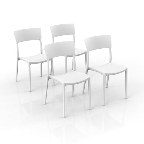 Sedia in polipropilene Zen impilabile Design moderno da Interno/Esterno