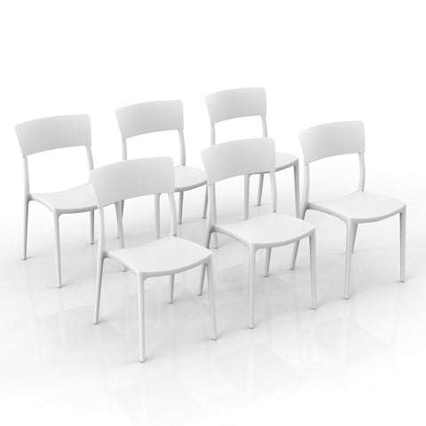 Sedia in polipropilene Zen impilabile Design moderno da Interno/Esterno