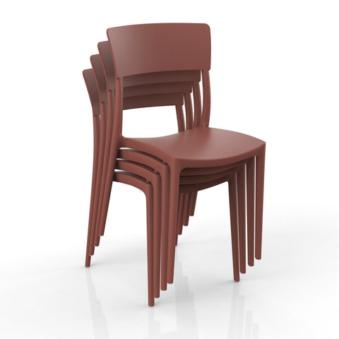 Sedia in polipropilene Zen impilabile Design moderno da Interno/Esterno