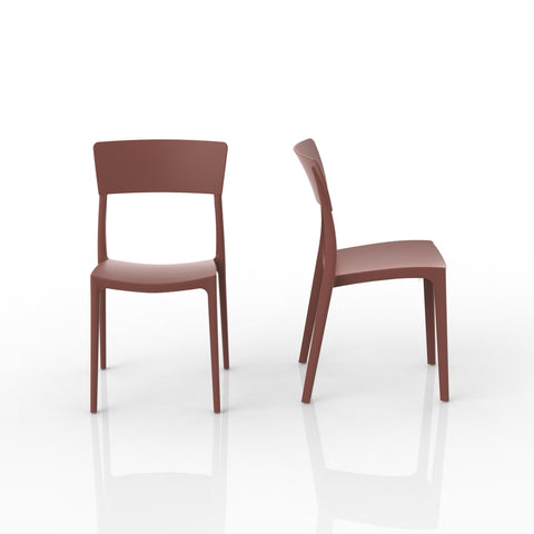 Sedia in polipropilene Zen impilabile Design moderno da Interno/Esterno