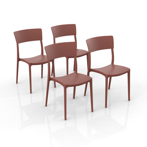 Sedia in polipropilene Zen impilabile Design moderno da Interno/Esterno