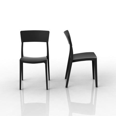 Sedia in polipropilene Zen impilabile Design moderno da Interno/Esterno