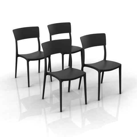 Sedia in polipropilene Zen impilabile Design moderno da Interno/Esterno