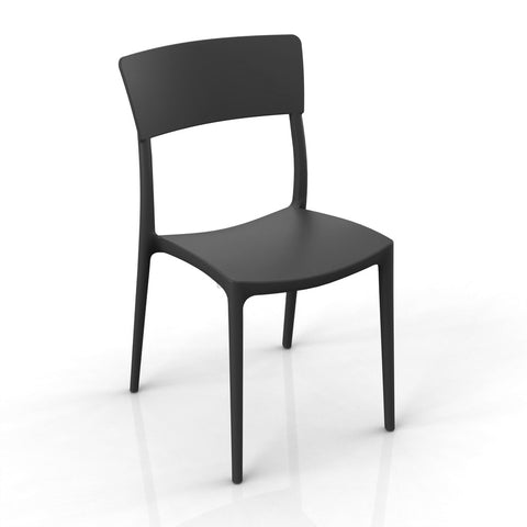 Sedia in polipropilene Zen impilabile Design moderno da Interno/Esterno