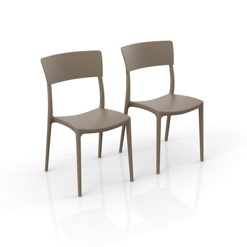 Sedia in polipropilene Zen impilabile Design moderno da Interno/Esterno