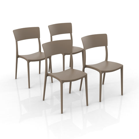 Sedia in polipropilene Zen impilabile Design moderno da Interno/Esterno