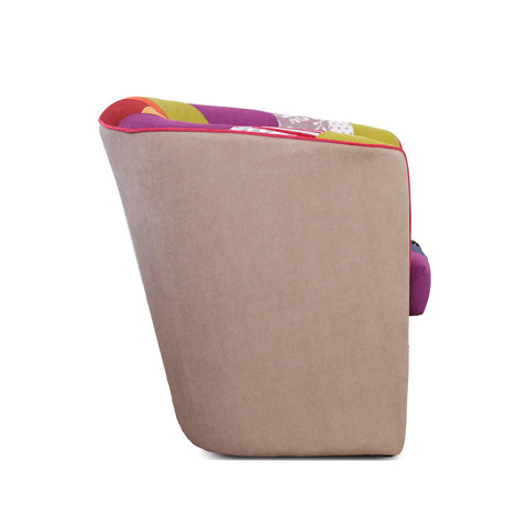 Poltrona Patchwork AZZURRA artigianale 100% MADE IN ITALY