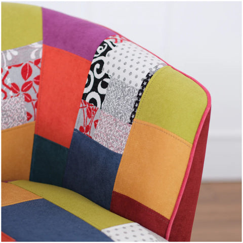 Poltrona Patchwork AZZURRA artigianale 100% MADE IN ITALY