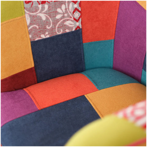 Poltrona Patchwork AZZURRA artigianale 100% MADE IN ITALY