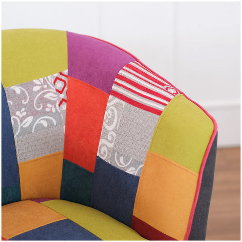 Poltrona Patchwork AZZURRA artigianale 100% MADE IN ITALY