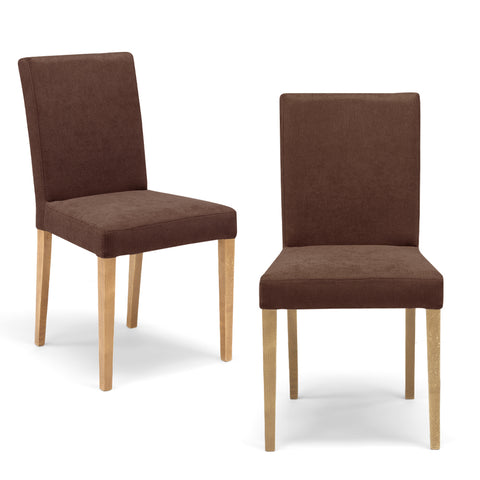 Sedia imbottita DERBY per sala da pranzo con struttura in legno naturale