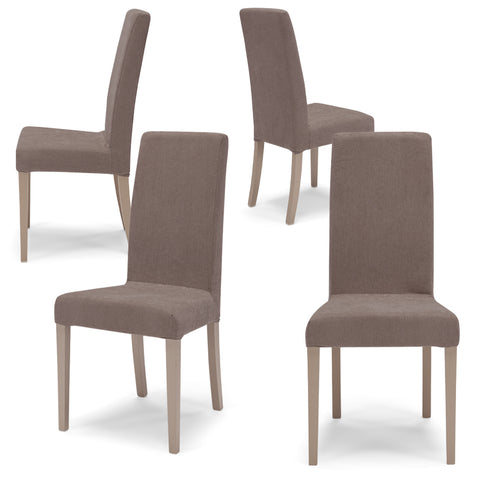 Sedia imbottita EDI SFODERABILE per sala da pranzo in tessuto sfoderabile Design moderno