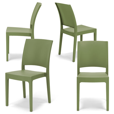 Sedia in polipropilene Flora impilabile Design moderno da Interno/Esterno