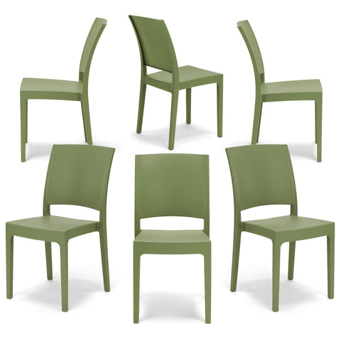 Sedia in polipropilene Flora impilabile Design moderno da Interno/Esterno
