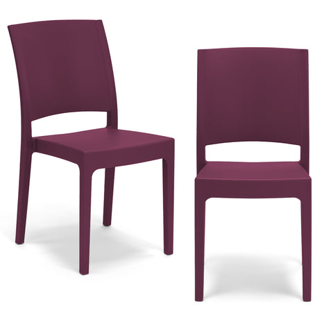 Sedia in polipropilene Flora impilabile Design moderno da Interno/Esterno