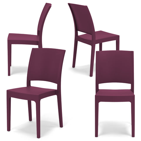 Sedia in polipropilene Flora impilabile Design moderno da Interno/Esterno