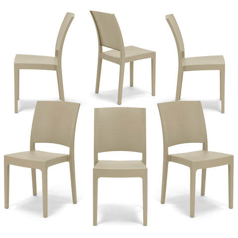 Sedia in polipropilene Flora impilabile Design moderno da Interno/Esterno