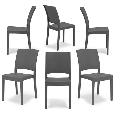 Sedia in polipropilene Flora impilabile Design moderno da Interno/Esterno