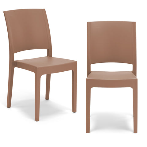 Sedia in polipropilene Flora impilabile Design moderno da Interno/Esterno