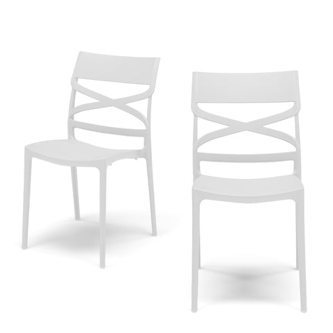 Sedia in polipropilene Flow impilabile Design moderno da Interno/Esterno