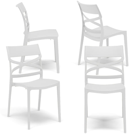 Sedia in polipropilene Flow impilabile Design moderno da Interno/Esterno