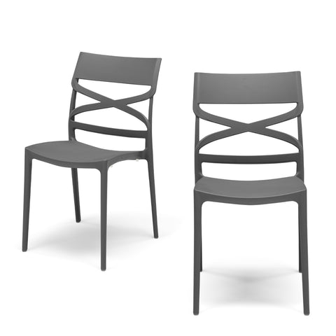 Sedia in polipropilene Flow impilabile Design moderno da Interno/Esterno