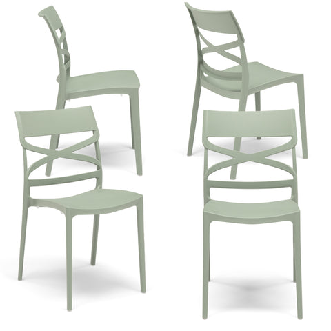 Sedia in polipropilene Flow impilabile Design moderno da Interno/Esterno