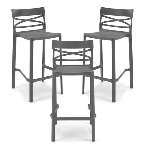 Sgabello in polipropilene Flow 100% Made in Italy sg. seduta da 65