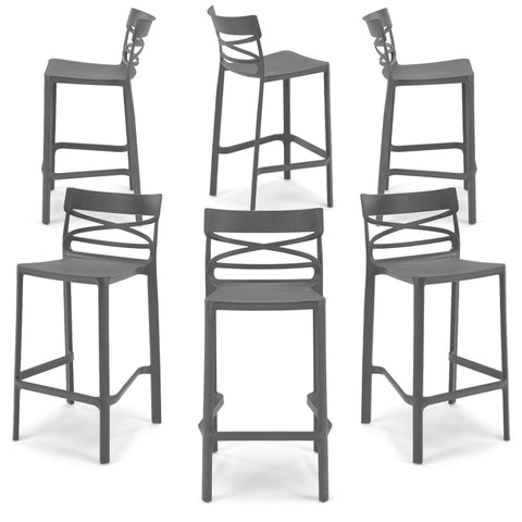 Sgabello in polipropilene Flow 100% Made in Italy sg. seduta da 65