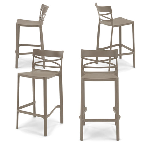 Sgabello in polipropilene Flow 100% Made in Italy sg. seduta da 65