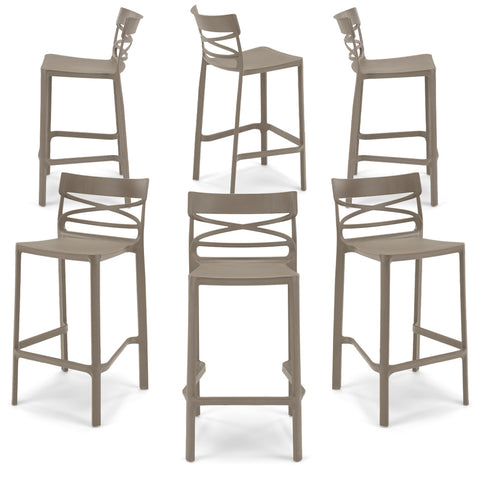 Sgabello in polipropilene Flow 100% Made in Italy sg. seduta da 65
