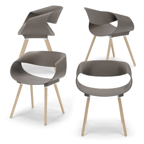 Sedia in polipropilene Diletta impilabile Design moderno da Interno/Esterno