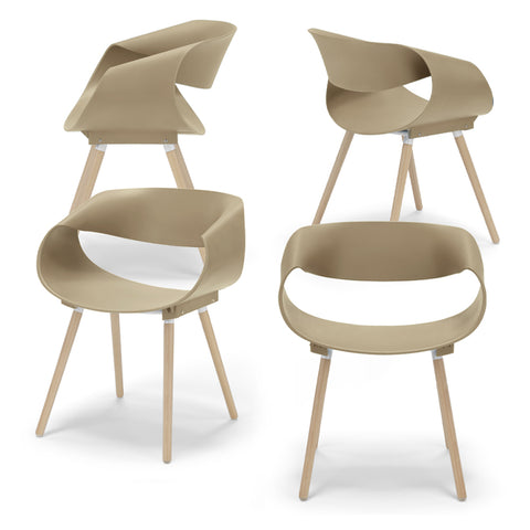 Sedia in polipropilene Diletta impilabile Design moderno da Interno/Esterno
