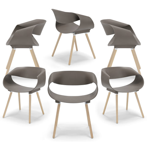 Sedia in polipropilene Diletta impilabile Design moderno da Interno/Esterno