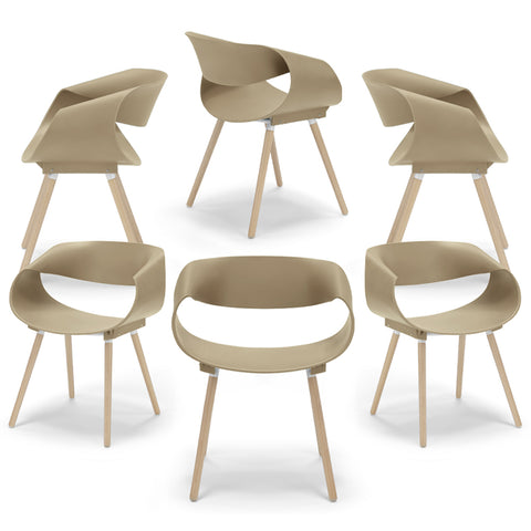 Sedia in polipropilene Diletta impilabile Design moderno da Interno/Esterno