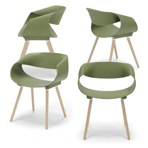 Sedia in polipropilene Diletta impilabile Design moderno da Interno/Esterno