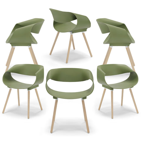 Sedia in polipropilene Diletta impilabile Design moderno da Interno/Esterno