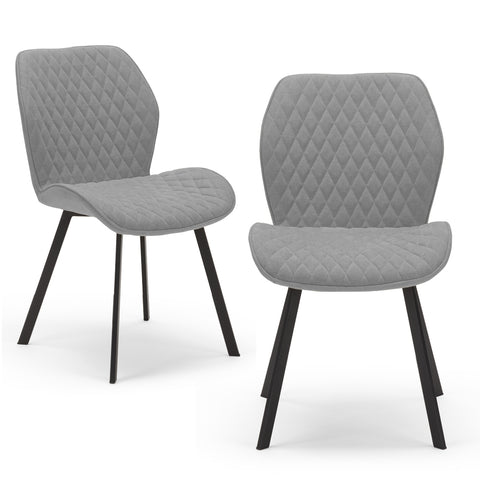 Sedia imbottita GIORGIA per sala da pranzo in tessuto trapuntato a rombi Design moderno