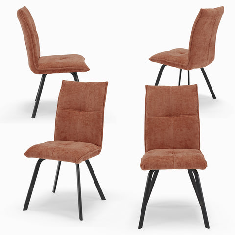 Sedia imbottita LETIZIA per sala da pranzo in tessuto spesso tridimensionale design moderno