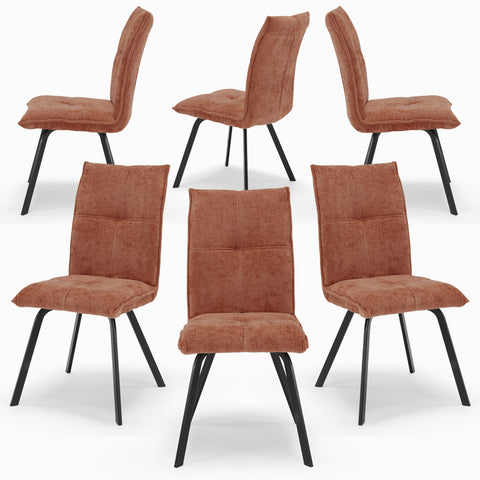 Sedia imbottita LETIZIA per sala da pranzo in tessuto spesso tridimensionale design moderno
