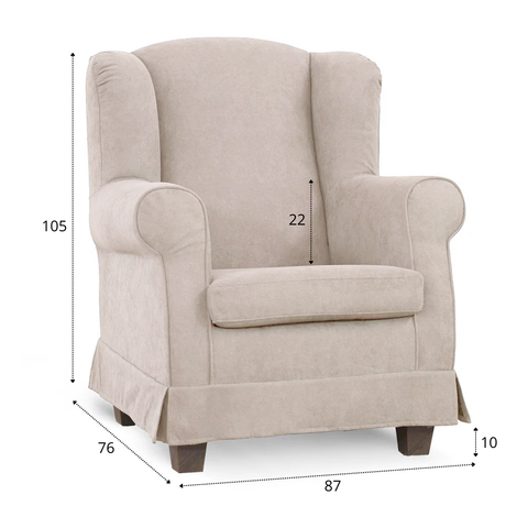Poltrona artigianale 100% MADE IN ITALY modello Annette