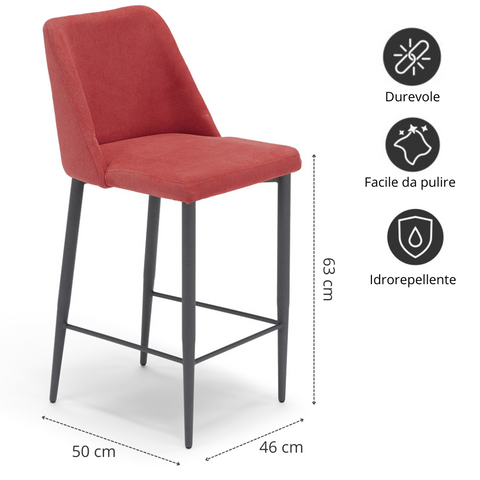 Sgabello imbottito Alexia H63