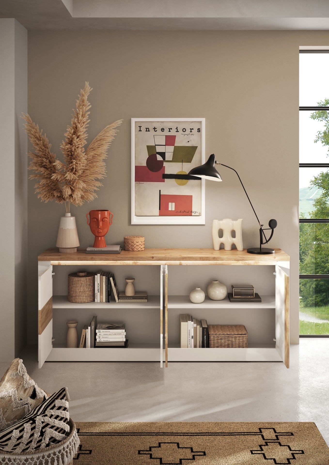 Madia 4 ante, Linea Ischia 100% Made in Italy