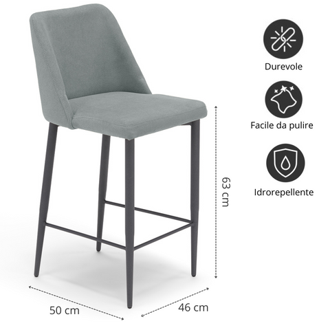 Sgabello imbottito Alexia H63