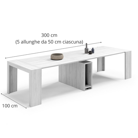 Consolle da soggiorno allungabile in legno scheda tecnica